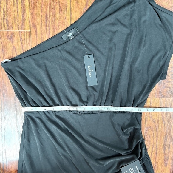 Lulus Hit the Town Black One Shoulder Tulip Mini Dress Size XL - Picture 12 of 16